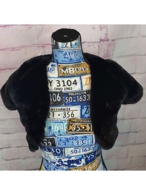 Knitworks - black faux fur jacket size 12